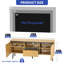 Meuble télé Lakoya Classic, console multimédia, crédence multifonction avec bande DEL