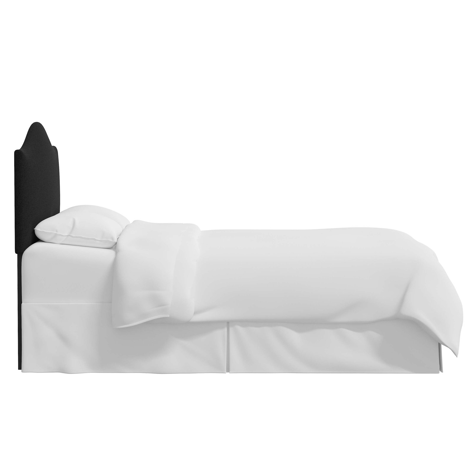 Hermosa Upholstered Panel Headboard, Twin, Classic Linen Black