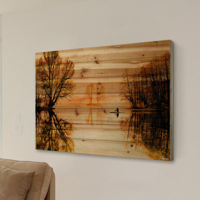 «Juneau Glass Lake» par Parvez Taj, reproduction sur bois