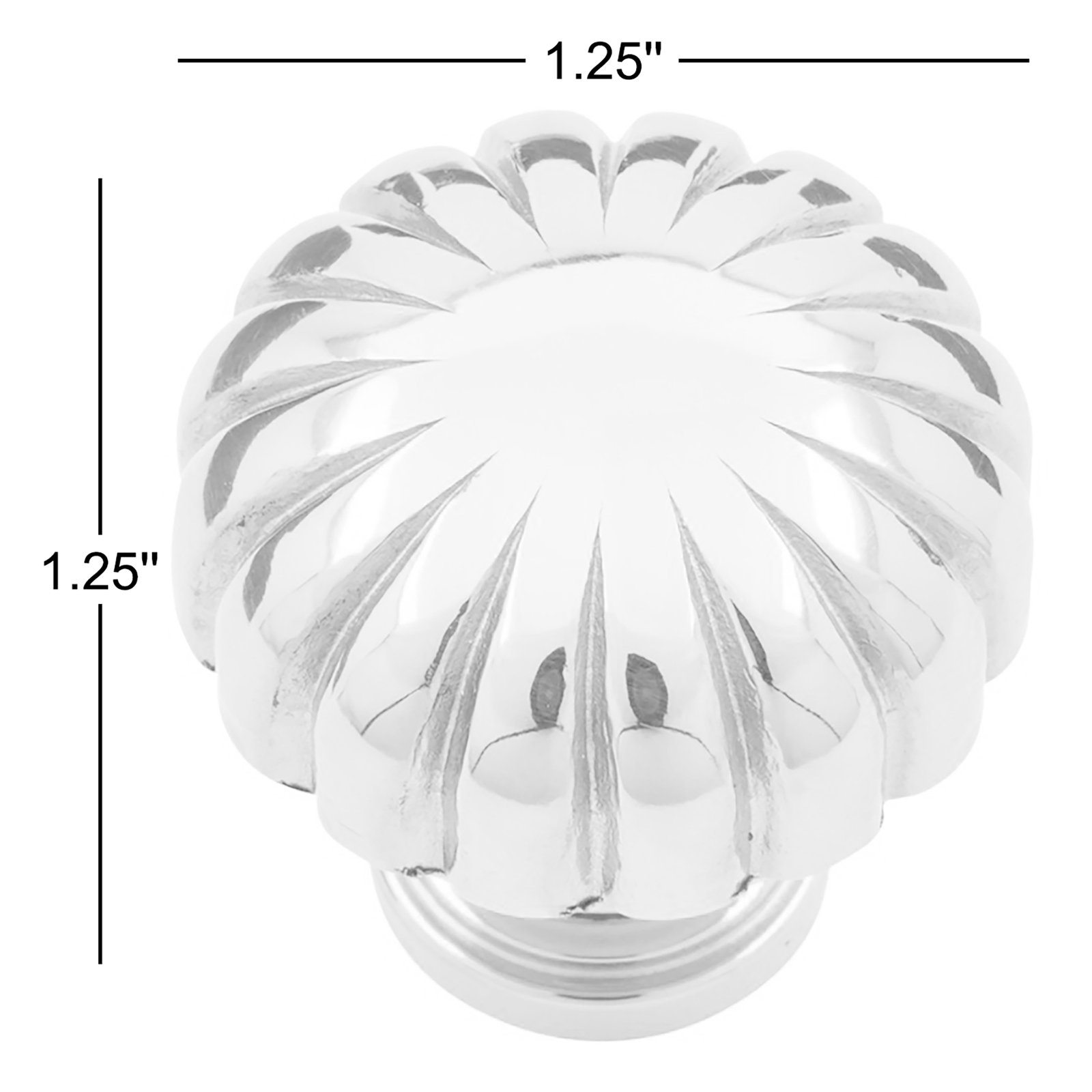 CK Series Smooth Melon Cabinet Knob, Polished Brass