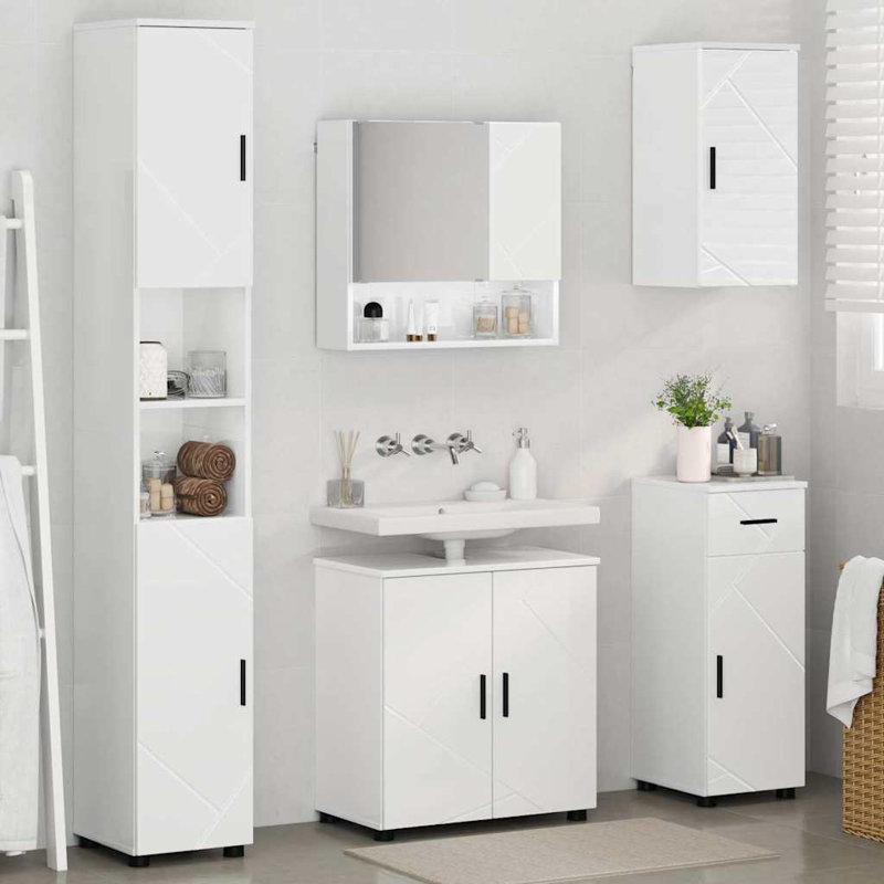 Bathroom Storage Furniture Set, White