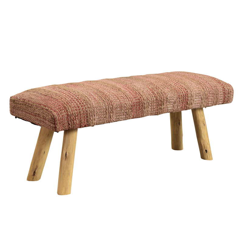 Banc d'appoint Modern Boho, Rouge / brun