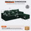 Canapé modulaire de 83,5 po de largeur avec canapé-lit modulaire Comfy-1242137361