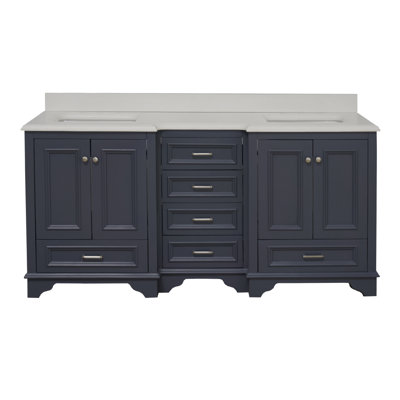 Loughlam 72'' Double Bathroom Vanity with Top
