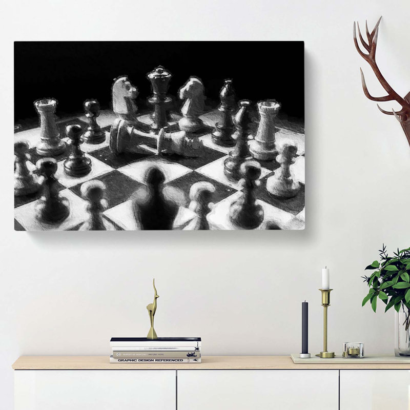 Chess Checkmate - Wrapped Canvas, 35cm H x 50cm W x 3cm D