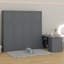 Lit escamotable avec bureau, tablettes de rangement et grandes armoires-579503377