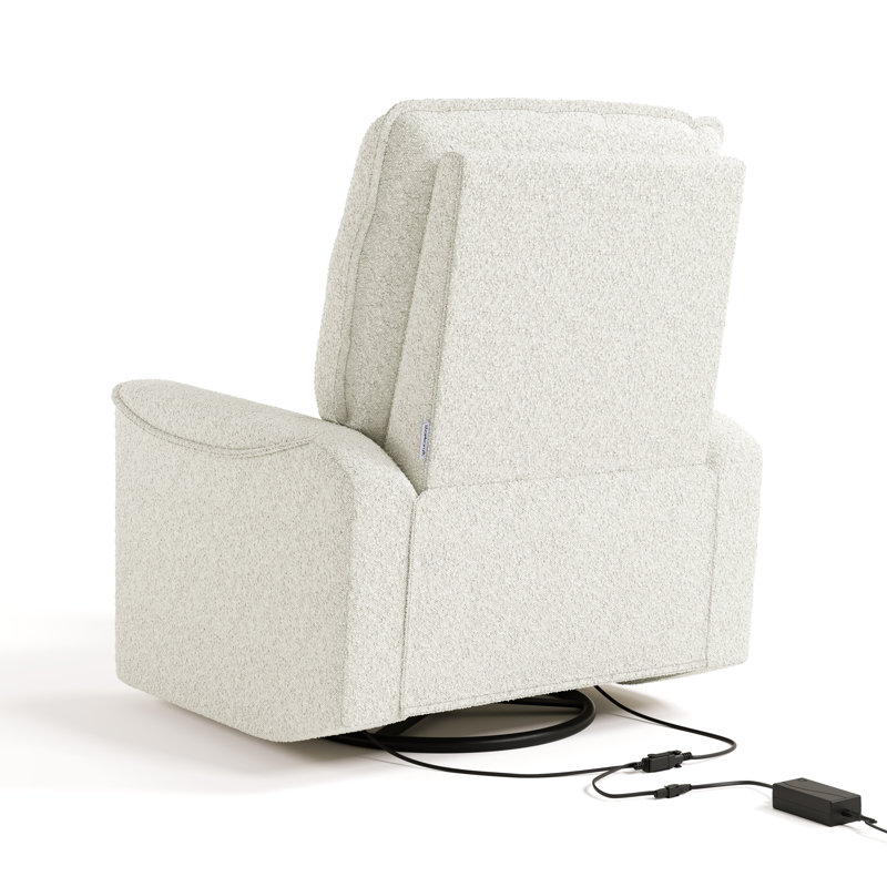 Santos Deluxe Nursery Power Recliner Swivel Glider, Ivory Boucle