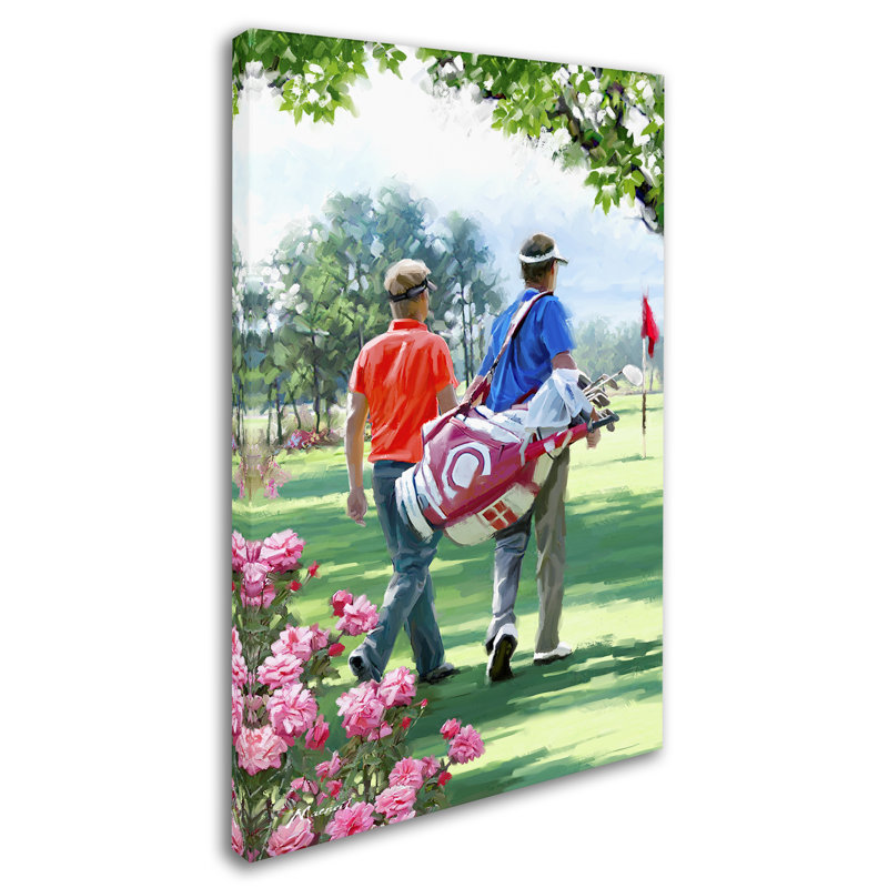 « golf players », reproduction sur toile tendue, H 47 po x l 30 po x P 2 po