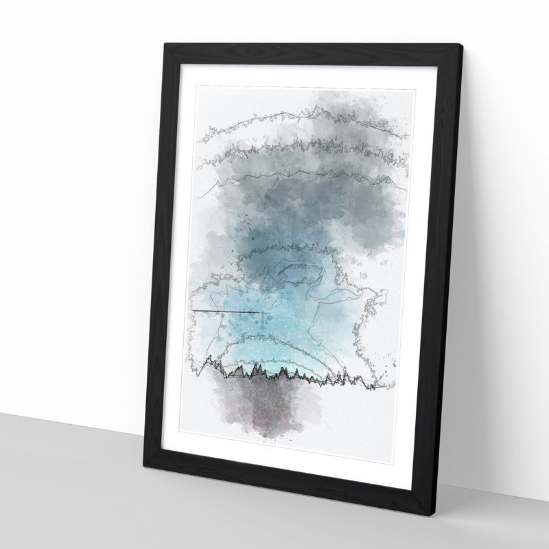 Above The Forest - Single Picture Frame Painting on MDF, Black Framed, 33cm H x 24cm W x 2cm D