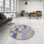 Tapis gris/bleu à motifs-1424143633