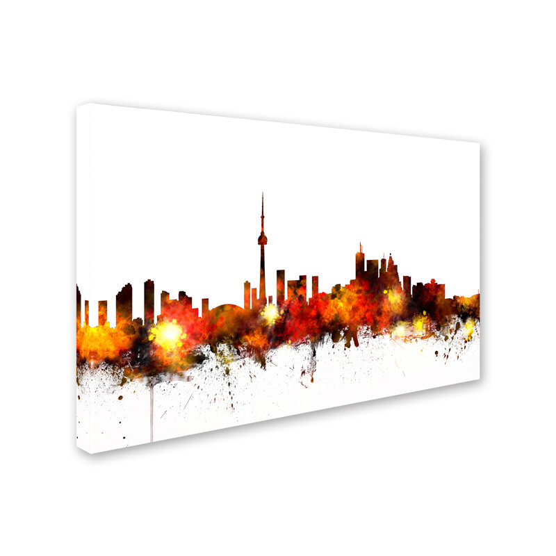 « toronto canada horizon iii », reproduction d’impression sur toile tendue, H 22 po x l 32 po x P 2 po