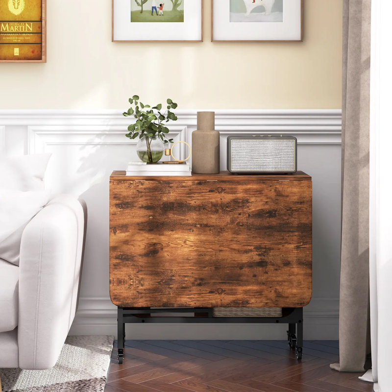 Ahniyah Metal Base Dining Table, Rustic Brown