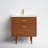 Brandy  Vanity in Honey Walnut with Satin Gold Single Faucet-1225114452