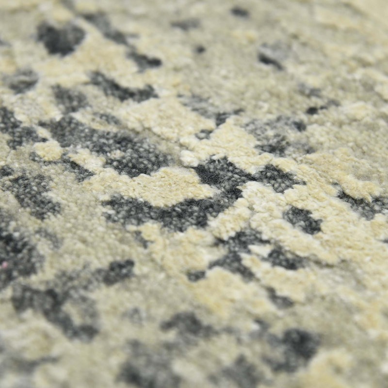 Mystique Wool Abstract Area Rug in Gray, Rectangle 8' x 10'