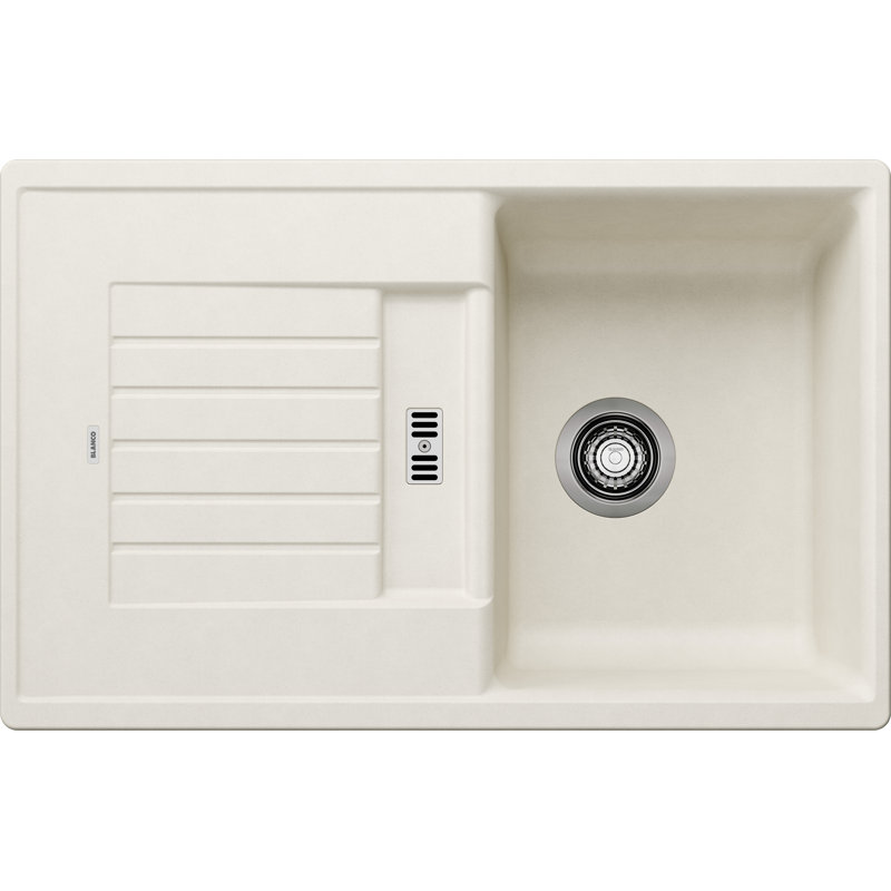 Zia Single Bowl Inset Kitchen Sink, Coffee, 202mm H x 500mm W x 780mm L
