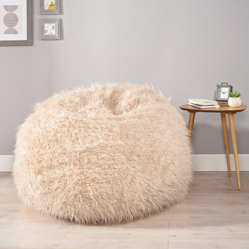 Grand fauteuil poire classique, Polyester taupe