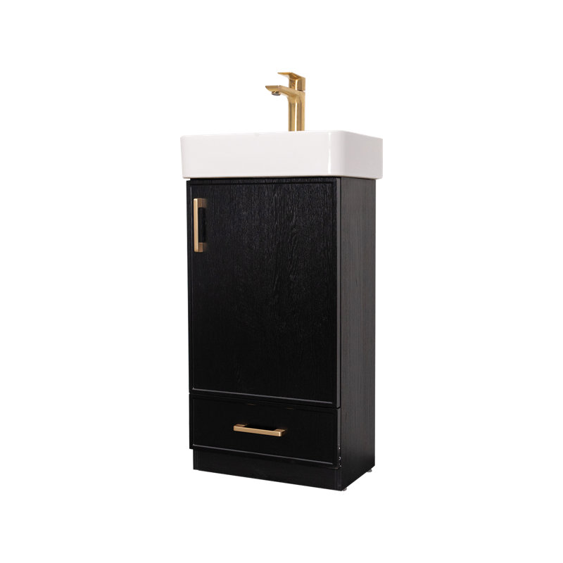 Ensemble de meuble-lavabo simple 18 po noir
