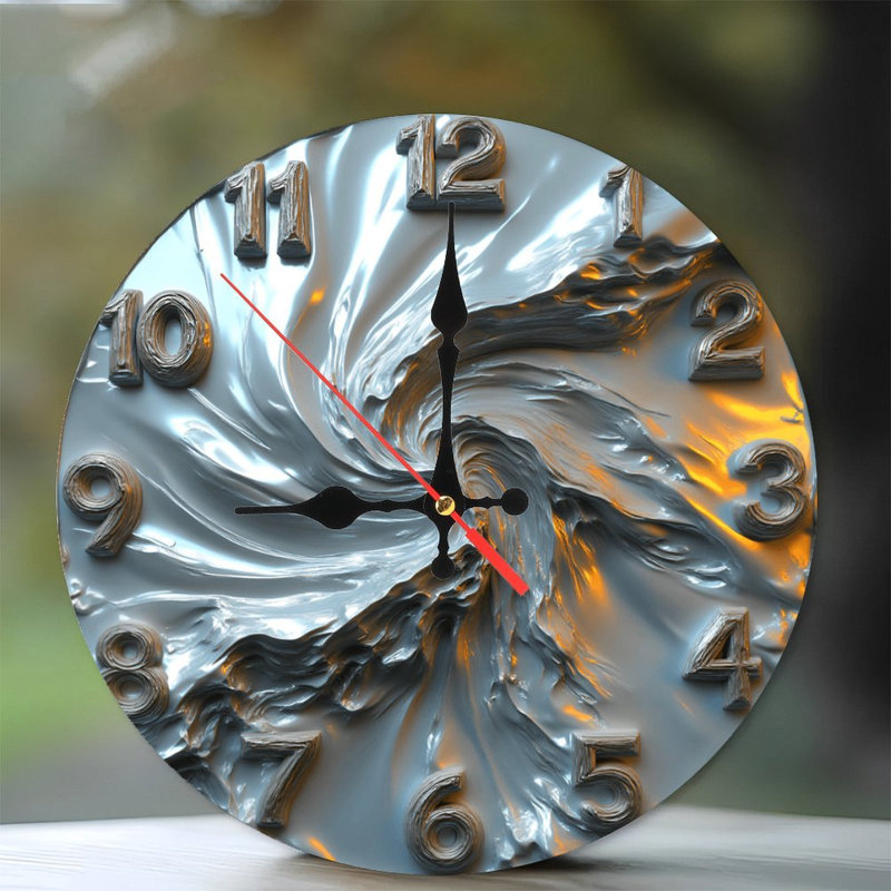 Artistic Silver Clock