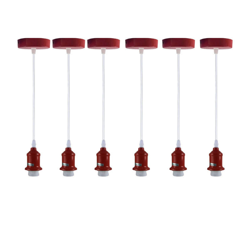 Ivelin 6 - Light Single Pendant, Burgundy