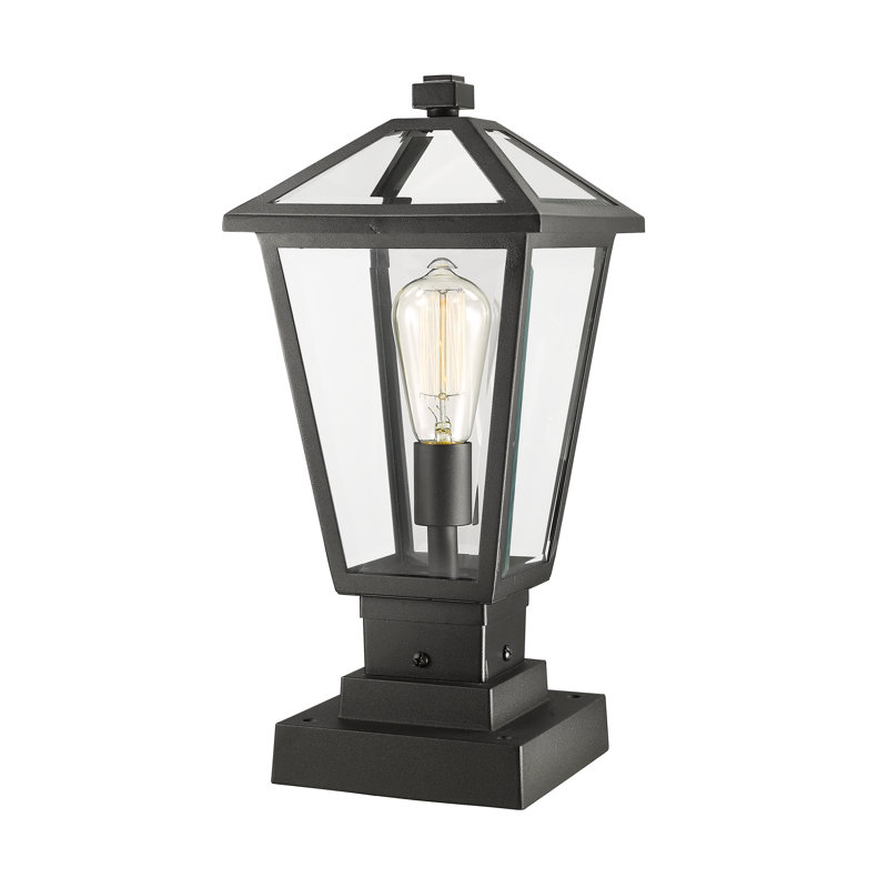 Pier Mount Light, Black, Beveled, 110" H x 9.75" W x 9.75" D
