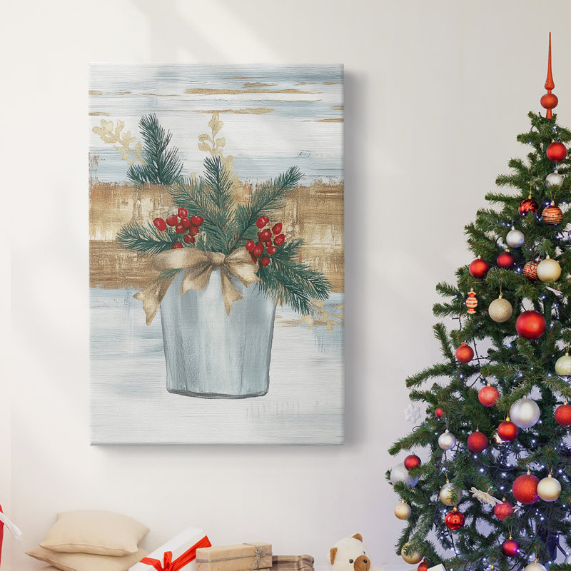 Art des Fêtes de Noël - Toile tendue avec châssis CLxx, H 12 po x l 8 po