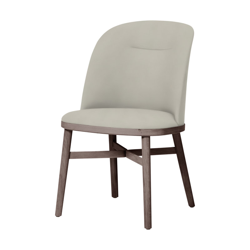 Chaise de salle à manger Bund de Neri & Nu, Noyer à finition savonnée, Glace Omega