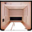 Sauna d'intérieur en bois de pruche à infrarouge pour 2 personnes avec banc amovible et plancher chauffant pour des séances de yoga parfaites