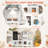Wooden Corner Play Kitchen, Kitchen Playset With Stove & Range Hood W/lights & Sounds, Sink, Faucet, Ice Maker And Washing Machine, 6-piece Toy Set Age 3+(white)-120381076