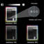  Miroir de salle de bain à DEL avec 8 lumières RVB rétroéclairées et 3 couleurs à l'avant, fonction mémoire, antibuée, éclairage à intensité variable-1800059890-1800059901