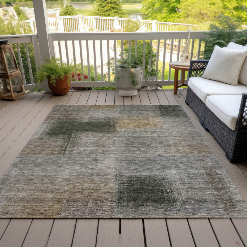 Tapis d'intérieur / extérieur antidérapant Neysa, Rectangle 2 pi 6 po x 3 pi 10 po
