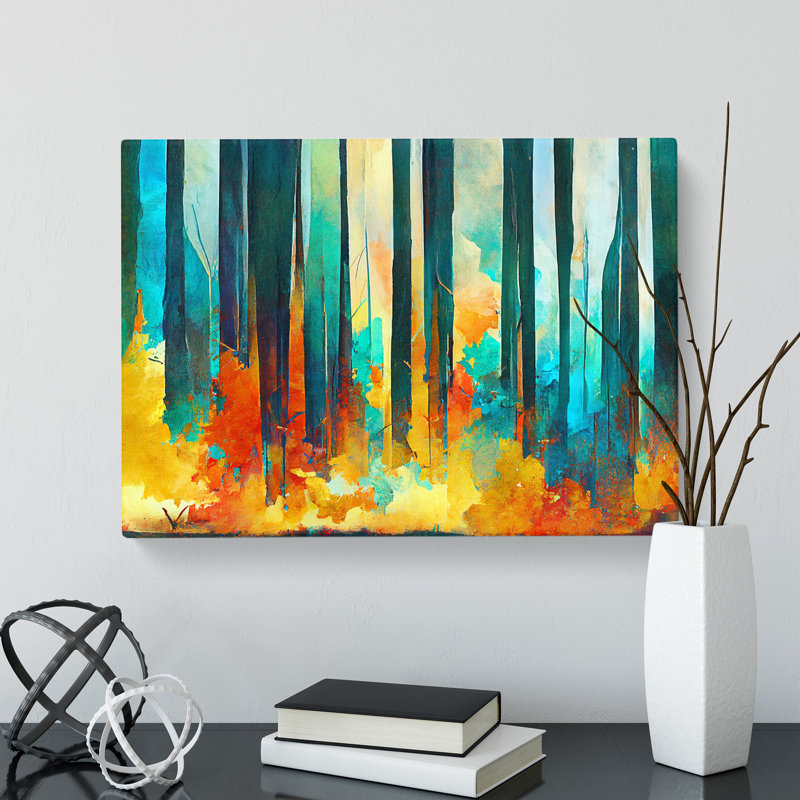 Amazing Abstract Forest Vol.5 - Wrapped Canvas, 50cm H x 76cm W x 3cm D