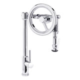 Endeavor Wheel Pulldown Faucet - Lever Sprayer