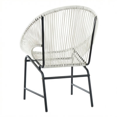 Ensemble de 2 chaises d'extérieur en osier NUSA