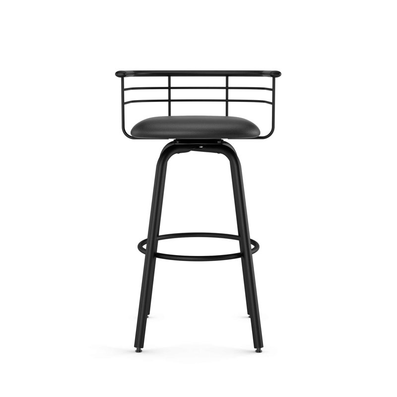 Ulrike Swivel Counter & Bar Stool, Black, Counter Stool (26.25" Seat Height), Black