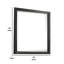 Miroir de commode Lati, verre biseauté, bois noir, carré de 40 pouces