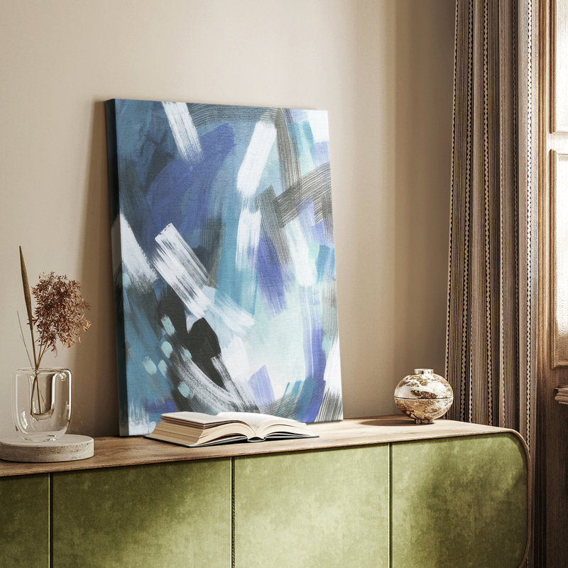 Aquatic Crosshatch II -Gallery Wrapped Cavas