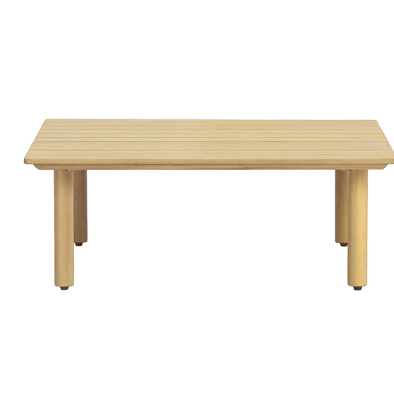 Table basse d'extérieur carrée en bois d'acacia