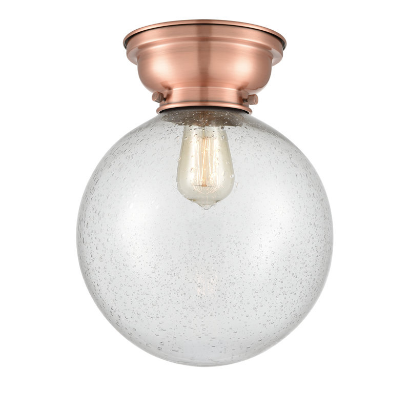 Plafonnier encastré 1 lumière Chippewa, Cuivre antique, Grainé, Ampoule non incluse