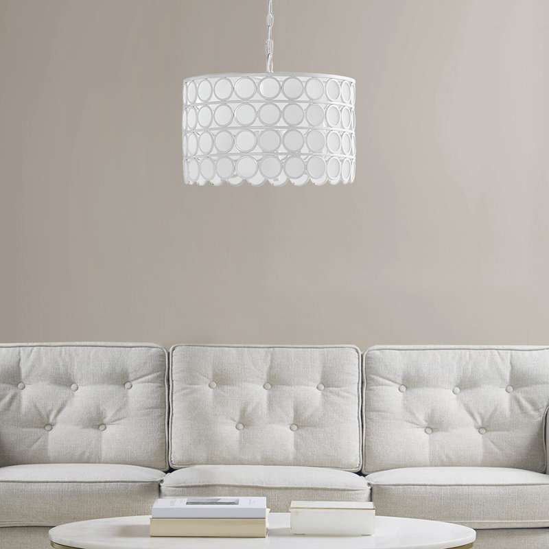 Lustre tambour en verre 4 lumières LanternMuuji (ampoules non incluses)