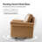 Auer Traditional Genuine Leather Swivel Rocker Chair Set of 2-1967289299