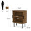 Table de chevet moderne de 21,65 po de style Mid-Century avec rangement et tablettes réglables-710334143