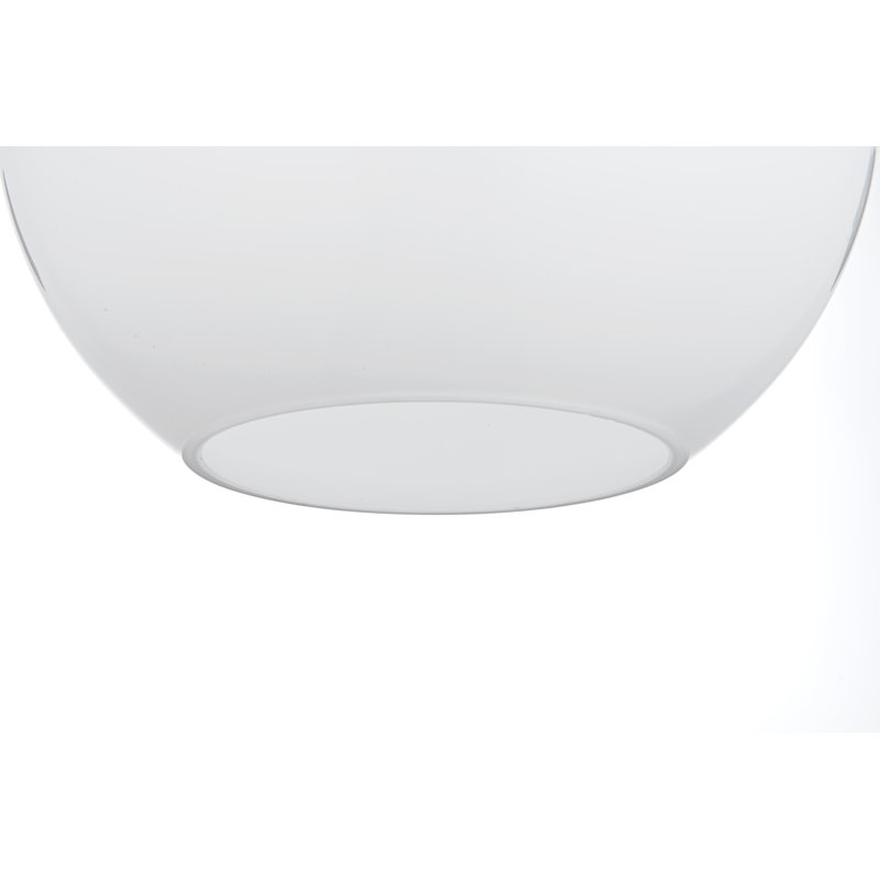 Luminaire suspendu sphérique simple à 1 lumière Snead, Blanc givré, H 72 po x l 11,8 po x P 11,8 po, Gold