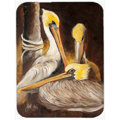 Caroline's Treasures Pelicans Glass Cutting Board
