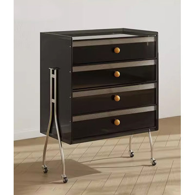 Armoire décorative légère en acrylique et acier inoxydable
