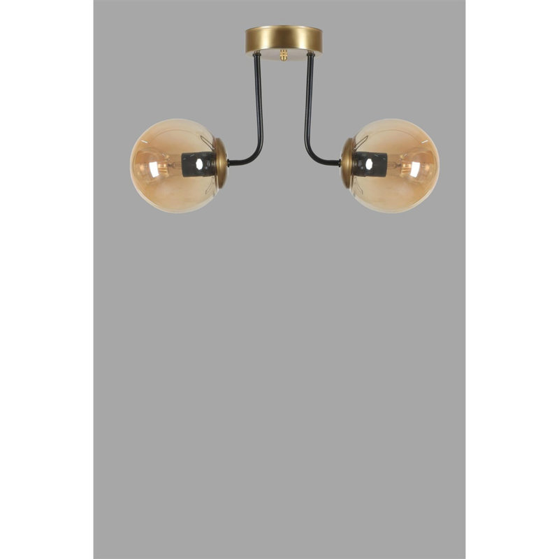 Chandle Flush Mount, Gold/Amber