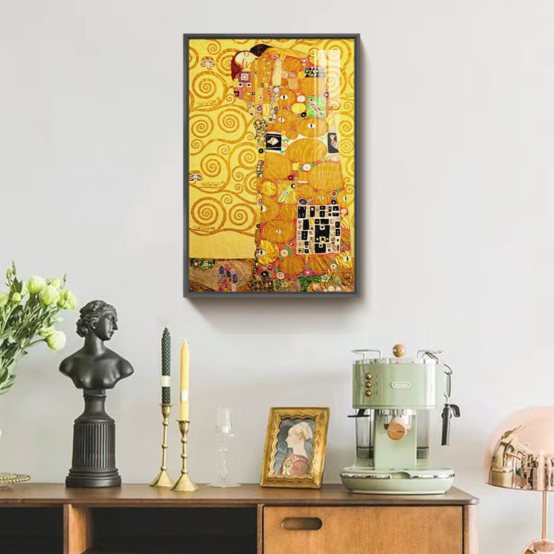 Klimt - reproduction de cadre photo, L 16 po x H 24 po, Noir
