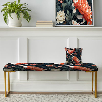 Banc rembourré or