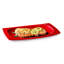 Plateaux de service ovales en mélamine GET OP-118-RSP, 12,25 po x 8 po, rouge (ensemble de 12)