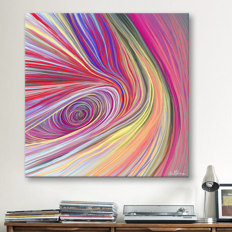 « pure abstract bis », impression sur toile tendue, H 26 po x l 26 po x P 1,5 po, Pas de tapis, Toile tendue
