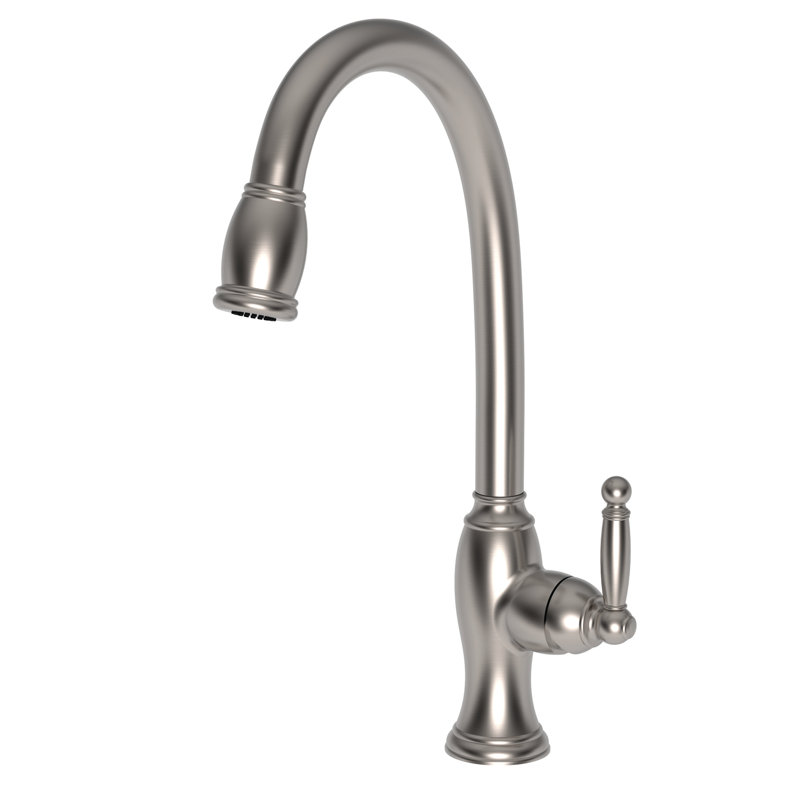 Nadya Single Handle Pull Down Kitchen Faucet, Stainless Steel (PVD)